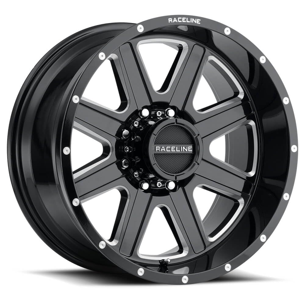 Raceline 940M HOSTAGE Gloss Black Milled Wheel (17 x 9. inches /5 x 127 mm, 0 mm Offset)