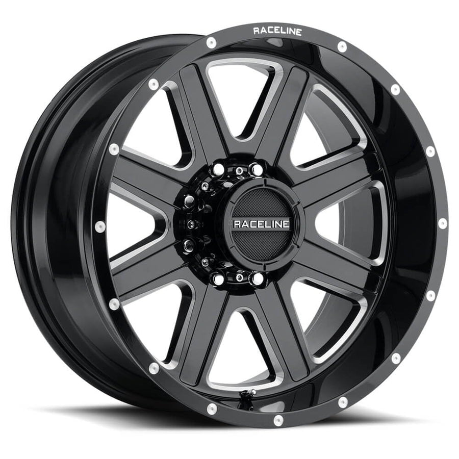 Raceline 940M HOSTAGE Gloss Black Milled Wheel (17 x 9. inches /5 x 127 mm, 0 mm Offset)
