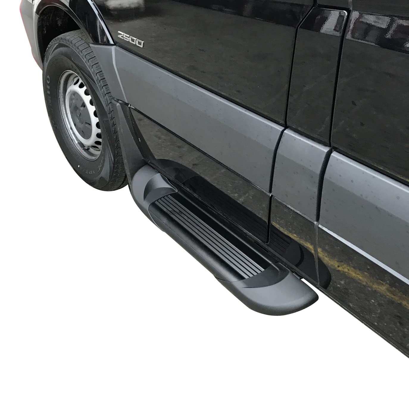Transporter Running Boards Black Black Horse Compatible with 07-09 Sprinter 2500/3500|07-16 Sprinter 2500/3500|19-22 Benz Sprinter 1500|10-22 Sprinter 2500/3500|19-20 Benz Sprinter 4500-TR-D23596