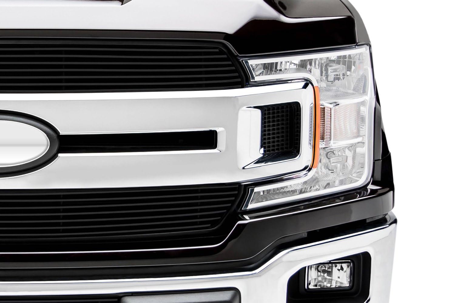 T-Rex Grilles F-150 2018-2020 XLT, Lariat Billet Grille, Black, 2 Pc, Insert, Does Not Fit Vehicles with Camera - PN #20571B