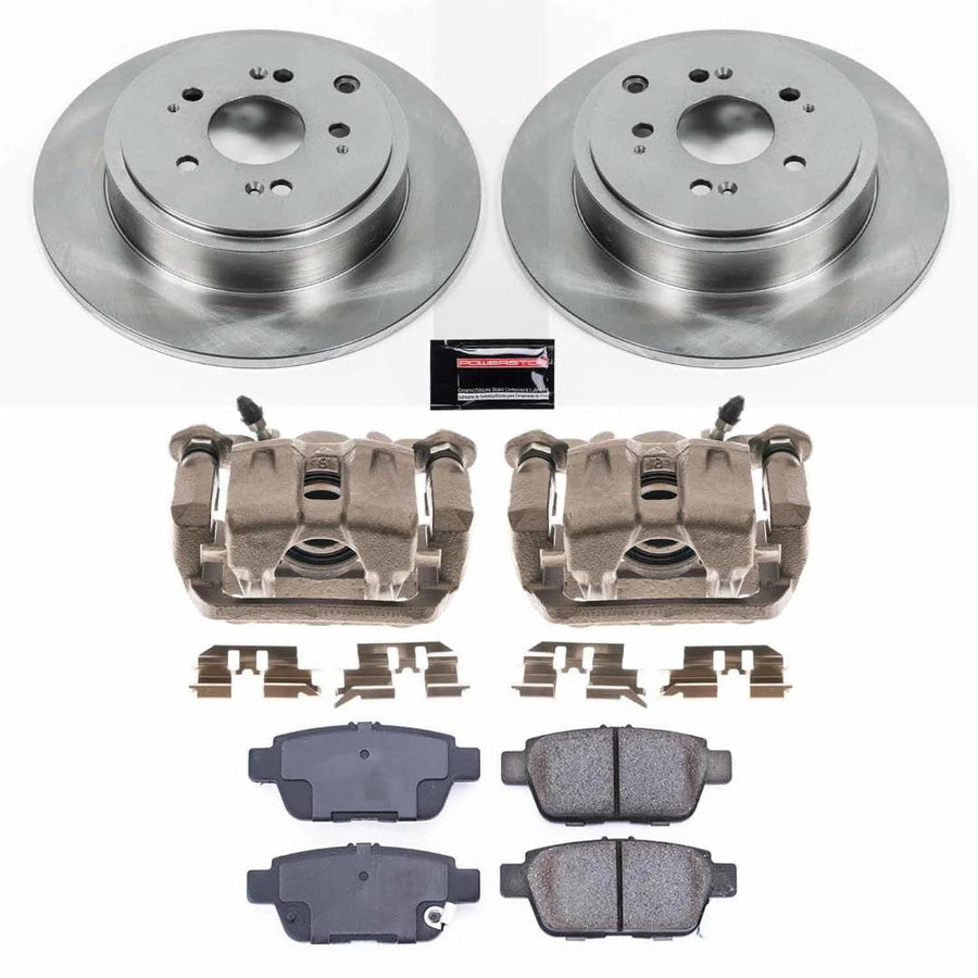 Power Stop KCOE2431 Rear Brake Kit-OE Rotors & Z17 ramic Brake Pads For Honda Ridgeline 2006-2014 Autospecialty [Model Specific]