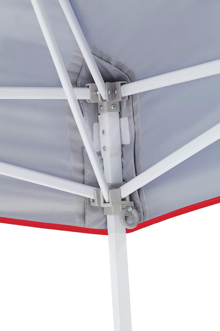 E-Z UP Instant Shelter Vista Canopy, 12' x 12', White Powder-Coated Steel Frame with Wide-Trax Roller Bag & 4 Piece Spike Set, Punch