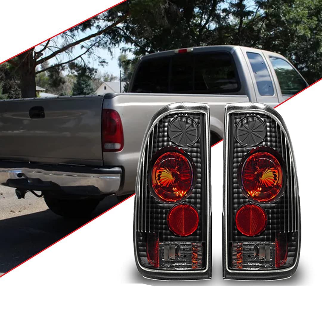Tail Lights Winjet For 1997-2003 Ford F-Series F150 (Fits Styleside Models ONLY),2004 F150 Heritage, 1999 2000 2001 2002 2003 2004 2005 2006 2007 F250 F350 F450 F550 Super Duty Pickup Truck Taillights