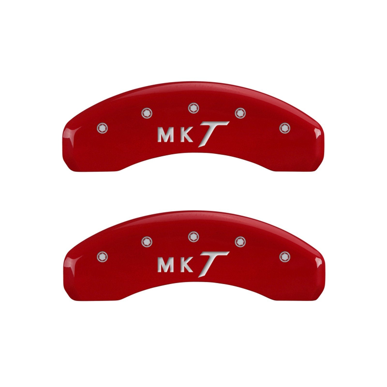 Caliper Covers MGP 36015SLMTRD with Red Powder Coat Finish, (Set of 4)