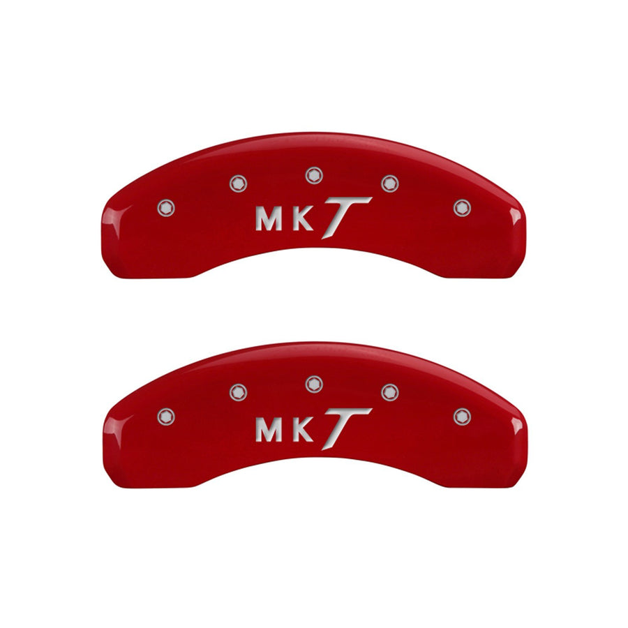 Caliper Covers MGP 36015SLMTRD with Red Powder Coat Finish, (Set of 4)