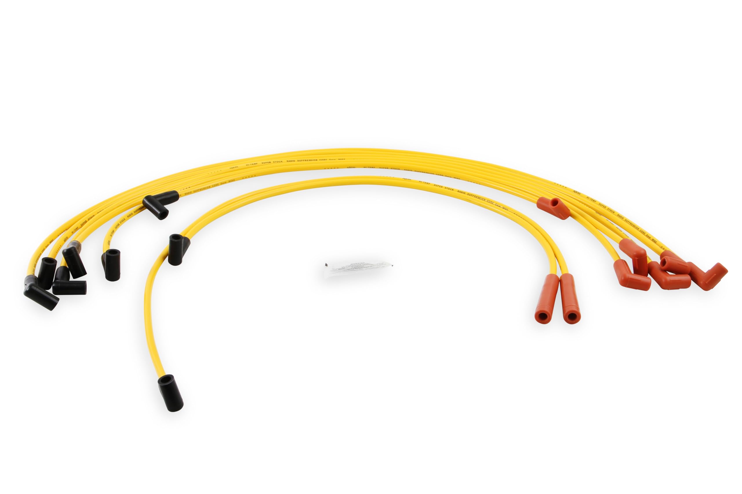 4049 ACCEL Spark Plug Wire Set - 8mm - Super Stock - Graphite Core - Yellow with HEI Style Boots-