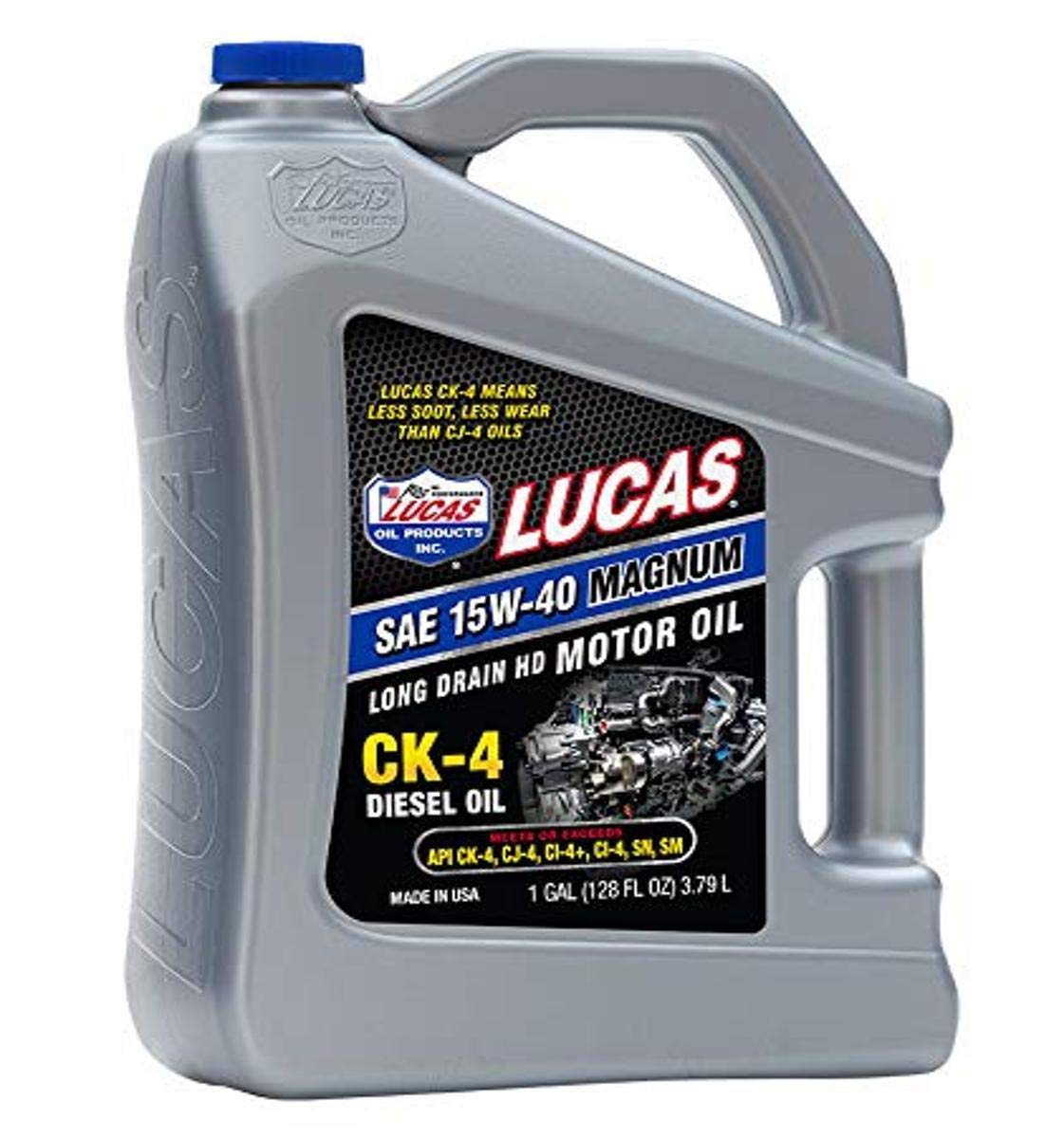 Lucas Oil SAE 15W-40 API CK-4 Heavy Duty Motor Oil - 1 Gallon 10287