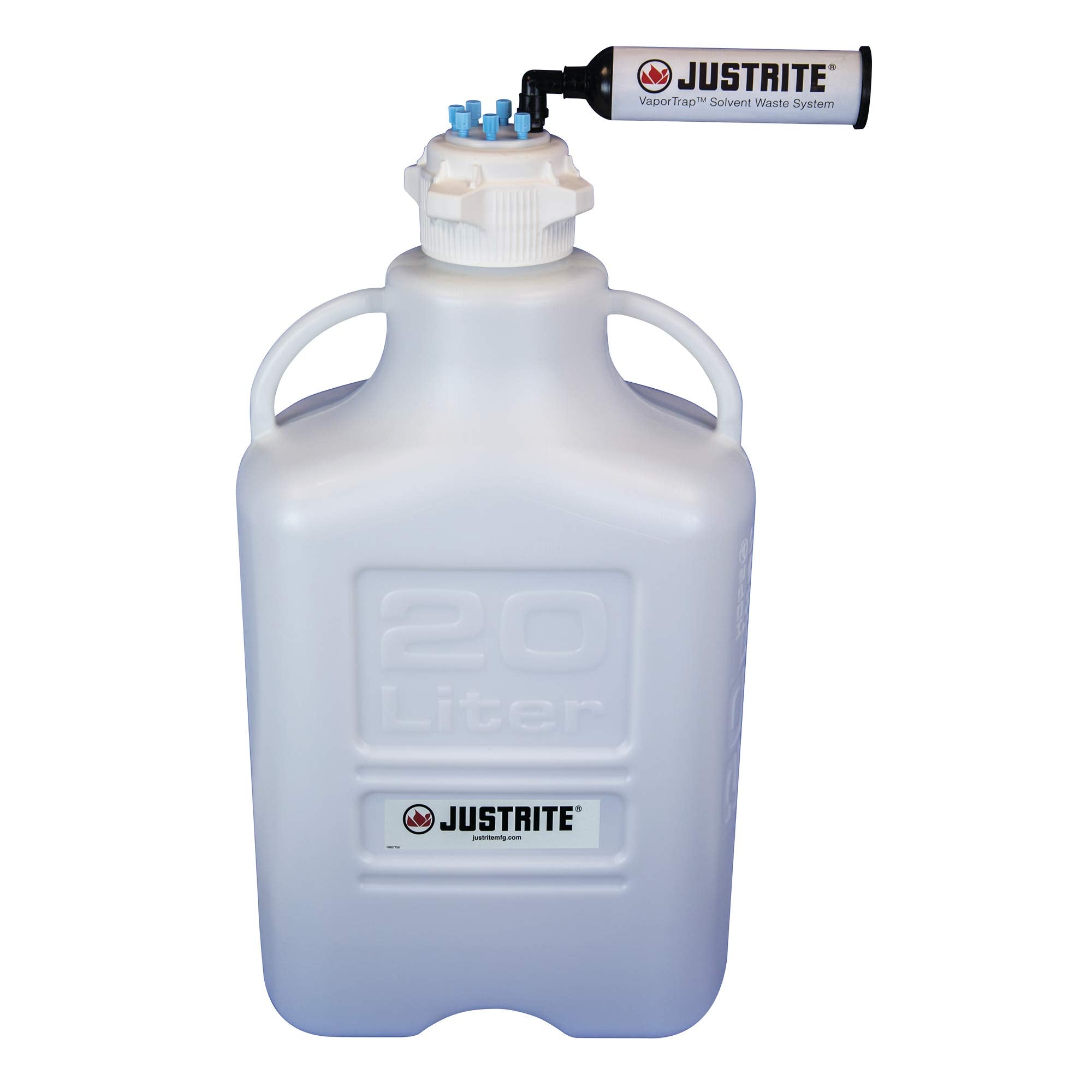 VaporTrap Justrite 12803 Carboy with Filter Kit, 83mm, 20L, 6 Ports