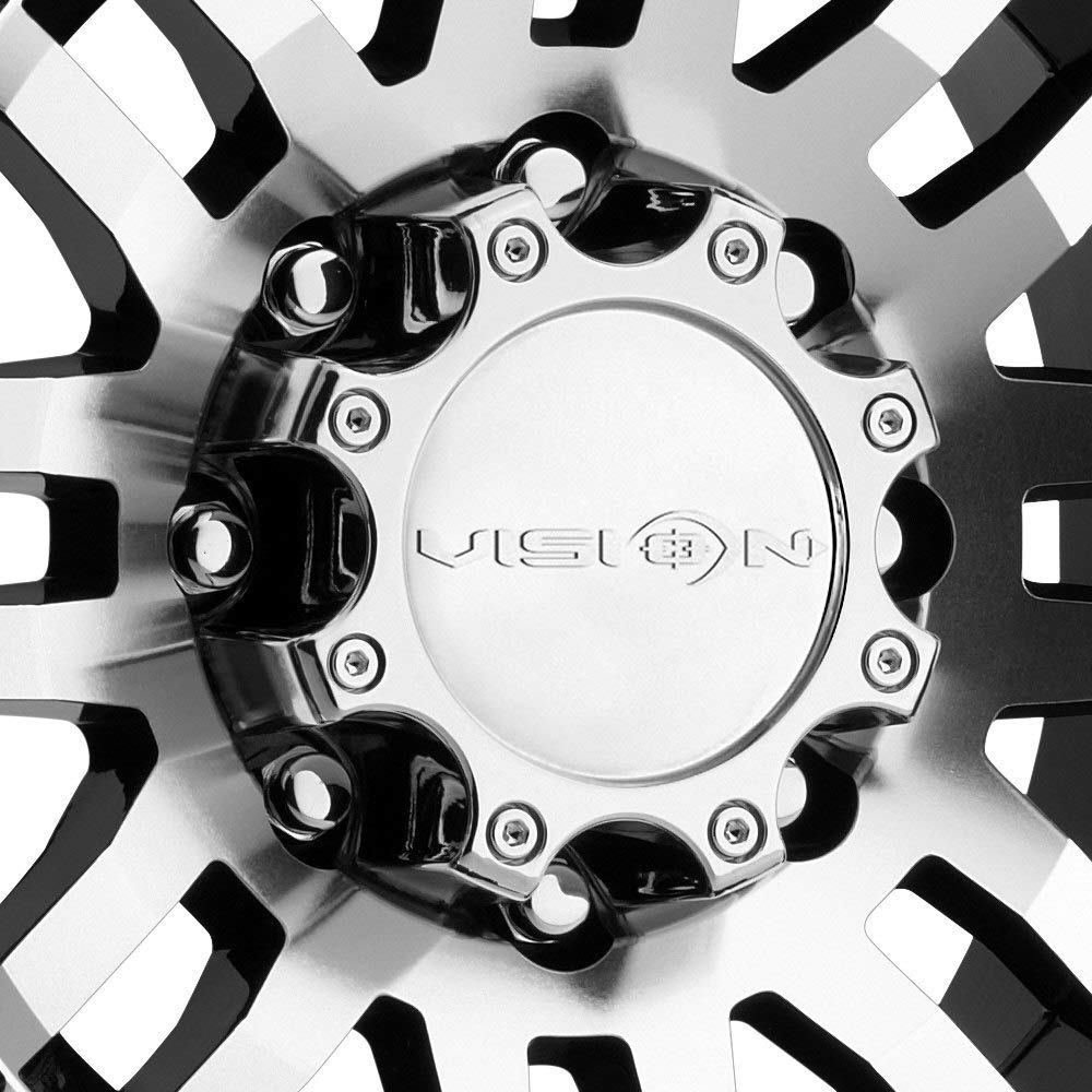 18" Inch VIS-VOR 5x5.5 Wheel Rim 375 18X8.5 +18 Black Machined