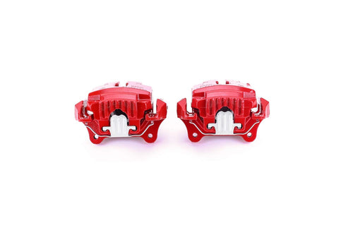 Power Stop Pair of High-Temp Red Powder Coated Front Calipers For BMW 330i 2006, BMW 330xi 2006, BMW Z4 2009-2016 [Model Specific]