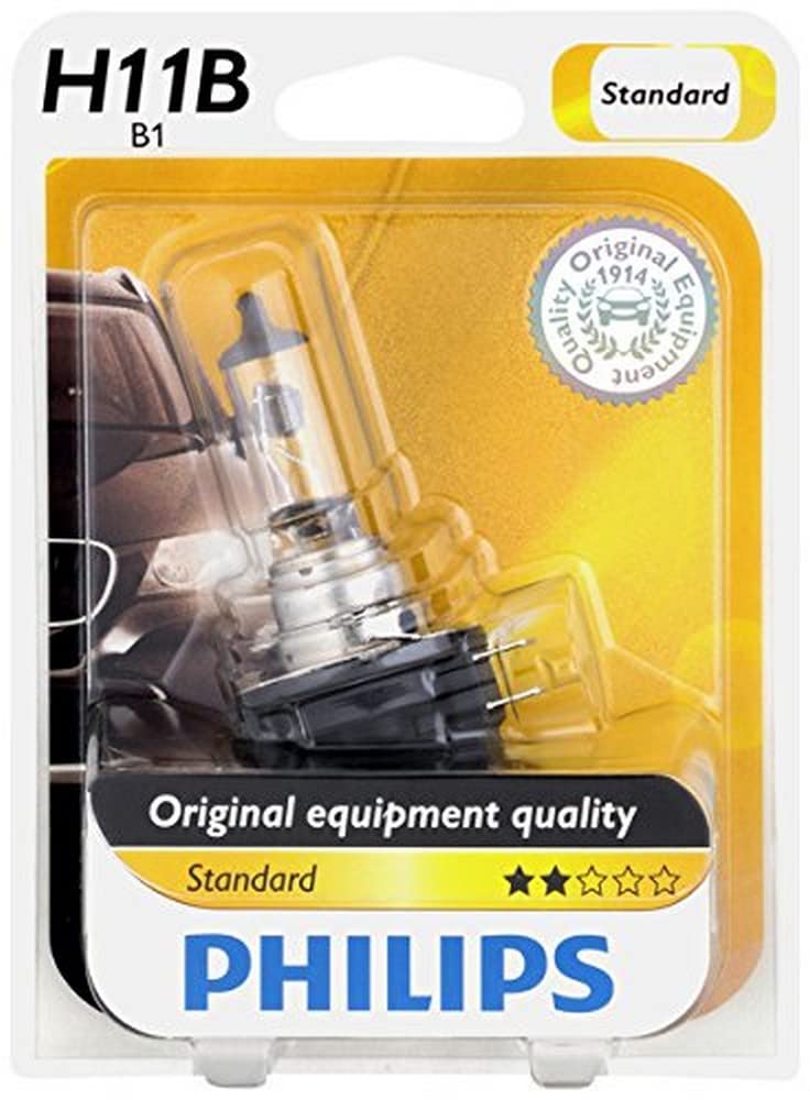 H11B Philips 12363B1 Standard Halogen Replacement Headlight Bulb, 1 Pack