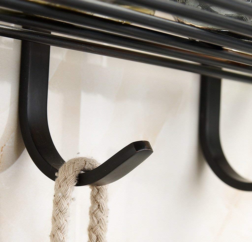 Basket Rack Four Corners Black Bathroom Accessories Bathroom Hardware Pendant Black Bronze Retro Shelves Bathroom Shelf