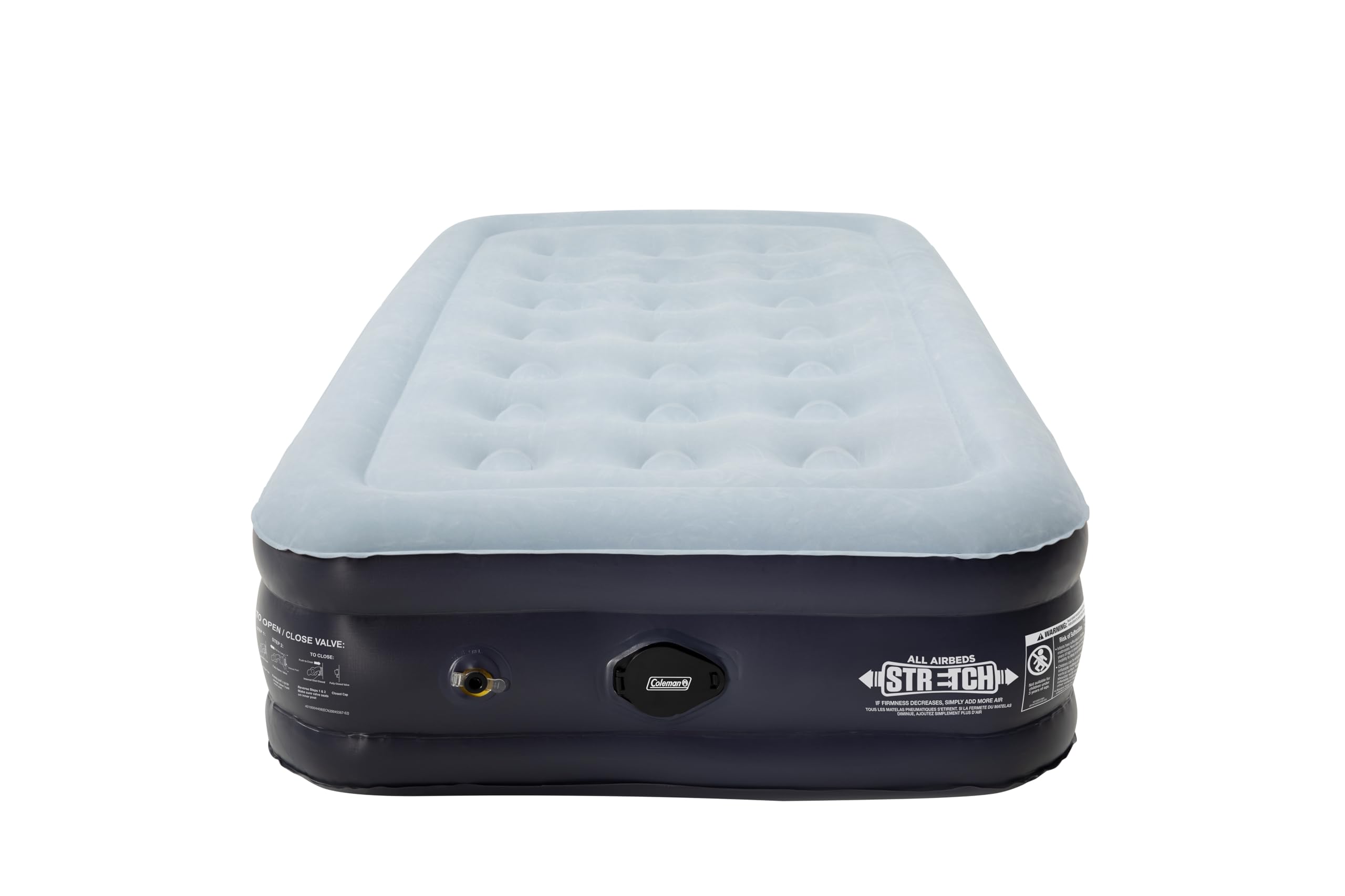 SupportRest Coleman Twin-High 14" Queen Air Mattress with Built-in AC Pump | Indoor and Outdoor Raised Airbed | Blow Up Air Mattress for Camping