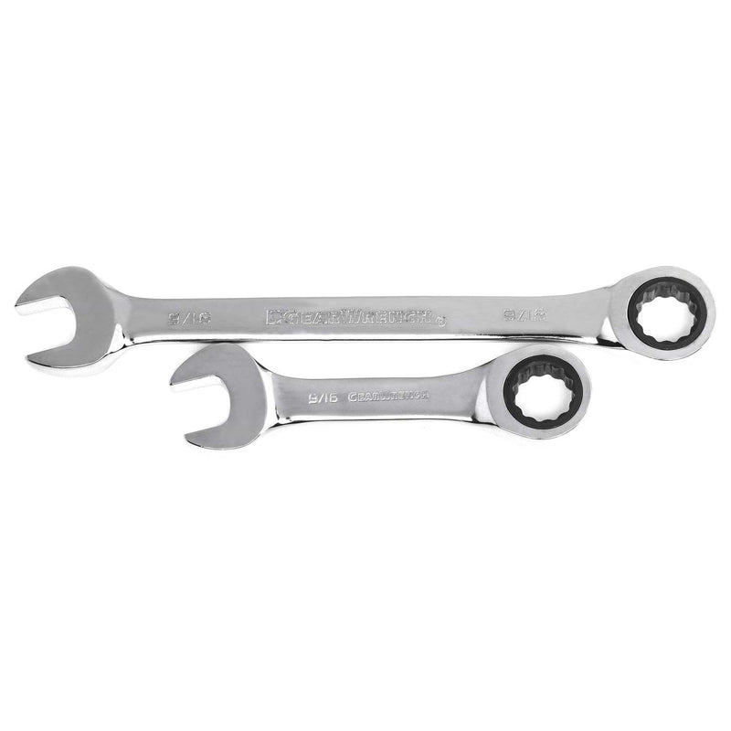 34 Pc. GEARWRENCH Standard & Stubby Ratcheting Wrench Set, SAE & Metric - 85034