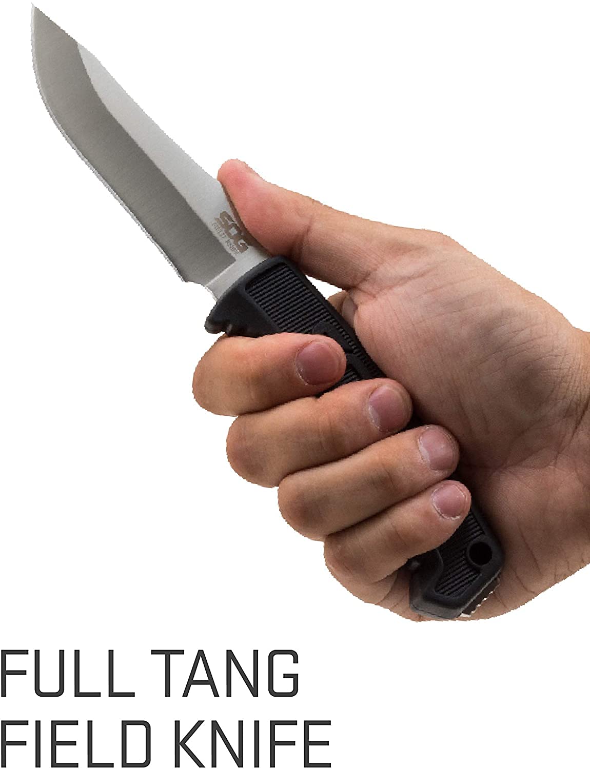 Survival Knife SOG with Sheath - Field Knife Fixed Blade Knives 4 Inch Tactical Knife and Bushcraft Knife w/Full Tang Hunting Knife Blade (FK1001-CP)