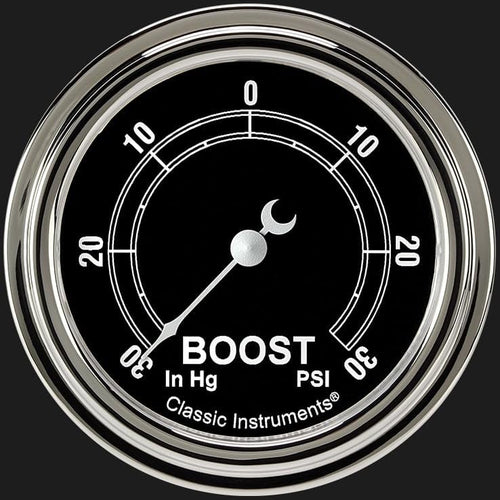 TR341SLF Classic Instruments Traditional 2 5/8" Boost Vacuum Gauge Electric