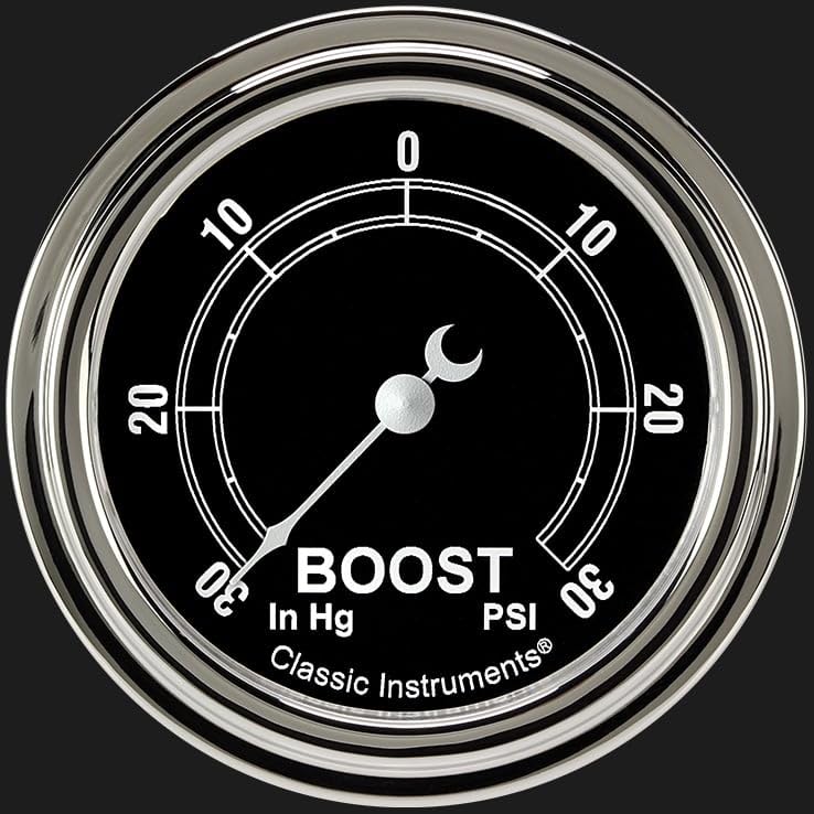 TR341SLF Classic Instruments Traditional 2 5/8" Boost Vacuum Gauge Electric