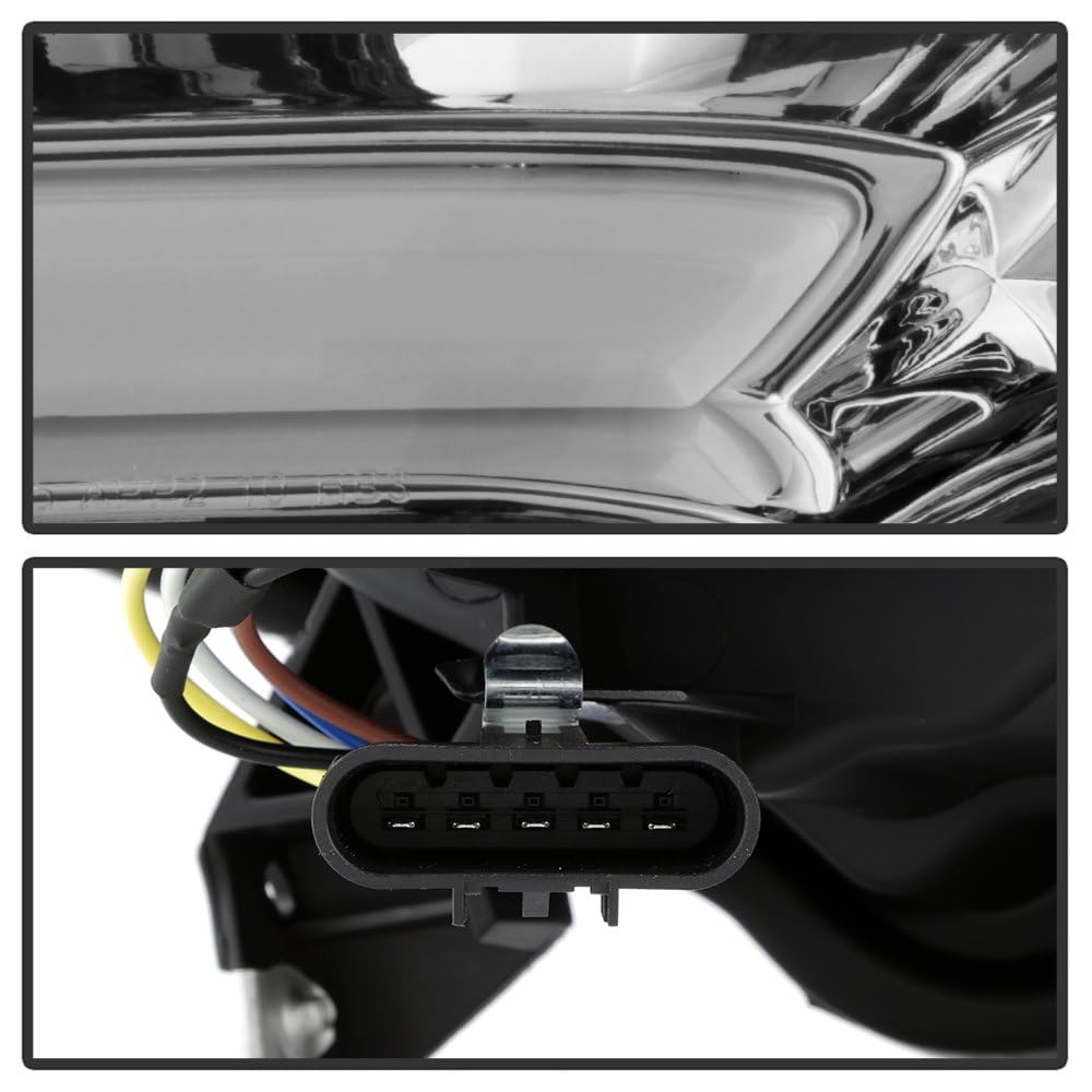 Spyder 2010-2017 Chevy Equinox Headlights (LS and LT Models only) with Light Bar -Low Beam-H11(Included) ; High Beam-9005(Included) ; Signal-7444NA(Included) - Chrome