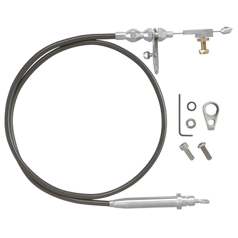 Automatic Transmission Kickdown Kit Lokar KDP-2700U (GM 700r4 with black housing and polished fittings)