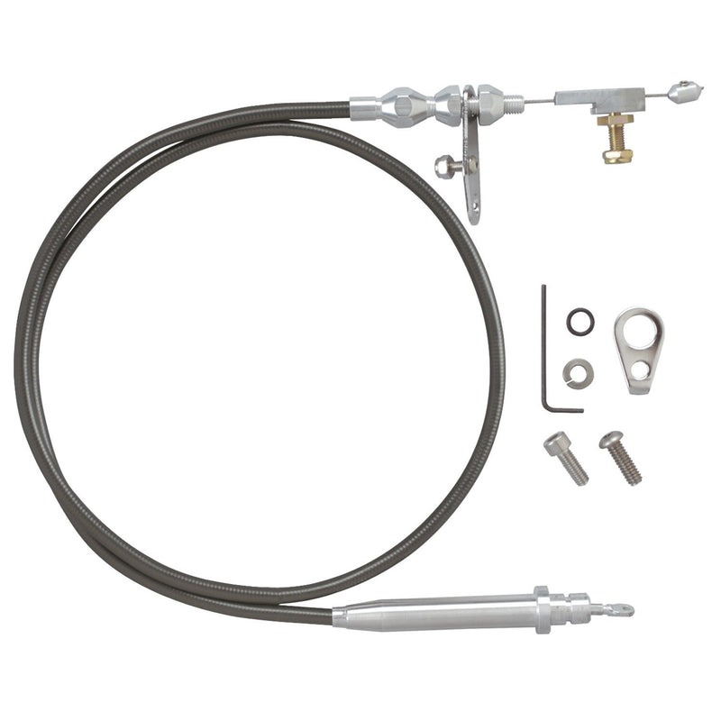 Automatic Transmission Kickdown Kit Lokar KDP-2700U (GM 700r4 with black housing and polished fittings)