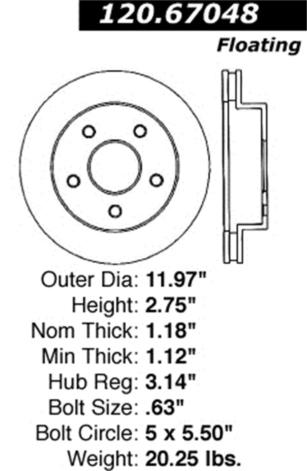 Sport Drilled/Slotted Brake Rotor StopTech 127.67048R (Front Right), 1 Pack