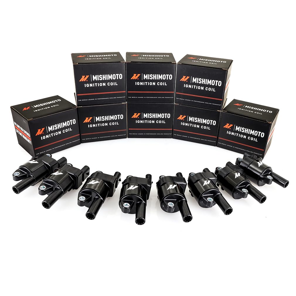 Mishimoto Coil Ignition, Compatible with GM LS2/LS3/LS4/LS7/LS9 (Round), Set of 8