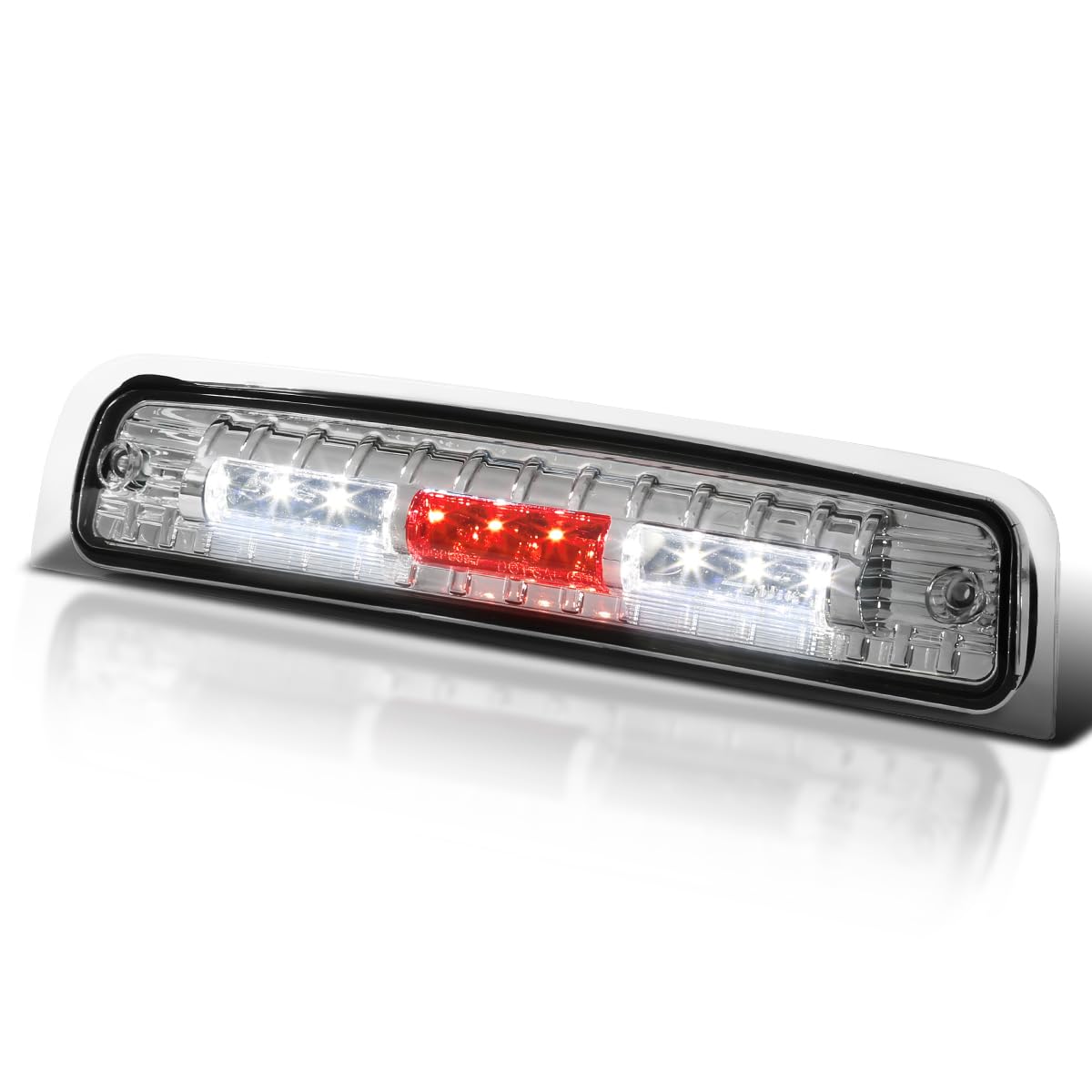 Chrome Top Mount SPEC-D TUNING LED 3rd Third Brake Light Compatible with 2009-2013 Dodge Ram 1500, 2010-2013 Dodge Ram 2500/3500
