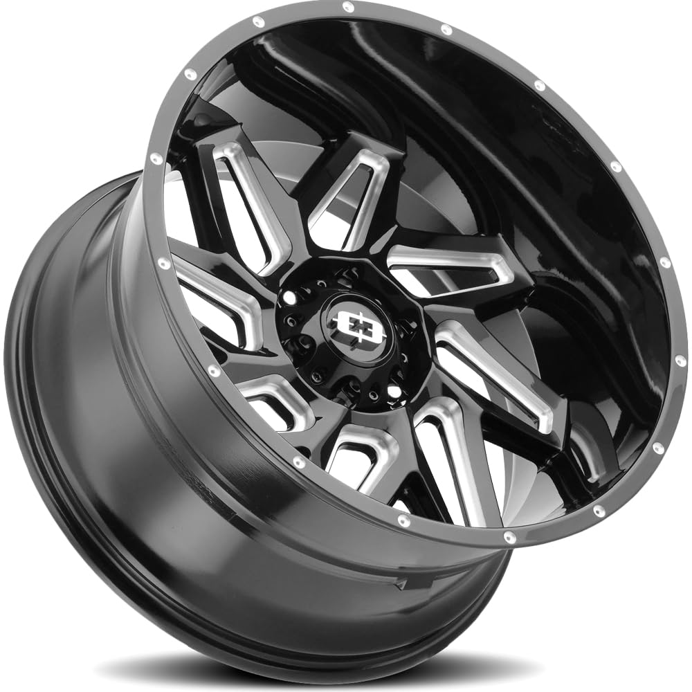 22x10 Vision 361 Spyder 6x135-19mm Black/Milled Wheel Rim 22" Inch