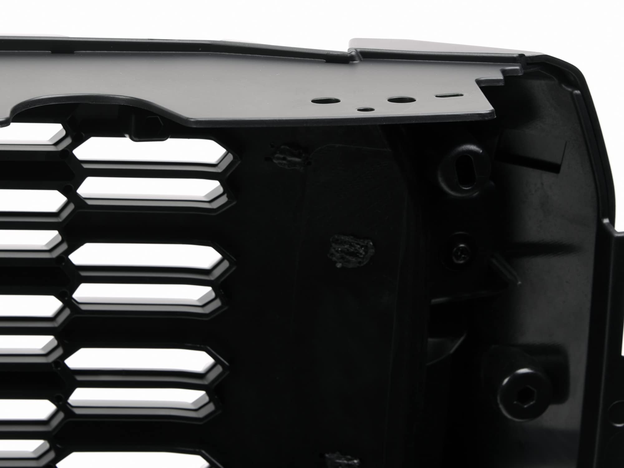 Denali Style Armordillo Honeycomb Mesh Front Grille|Compatible With 2021-2023 GMC Yukon/XL/Denali|8711064|ABS Plastic|Piano Black|Front Hood Bumper Grille
