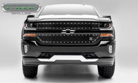 Laser X Grille Compatible with Silverado (2016-2018) 1500, Black, 2 Pc, Overlay, Chrome Studs - PN #7711281