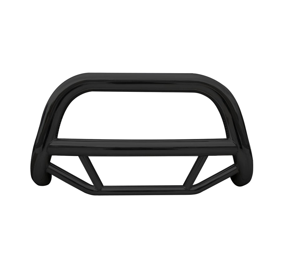 Max Bull Bar Black Horse Incl. Pair of 5.3" Dia.LED Lights w/Red Trim Rings No Skid Plate Stainless Steel Compatible with 1998-2004-Toyota Tacoma-MBS-TOB4701-PLFR
