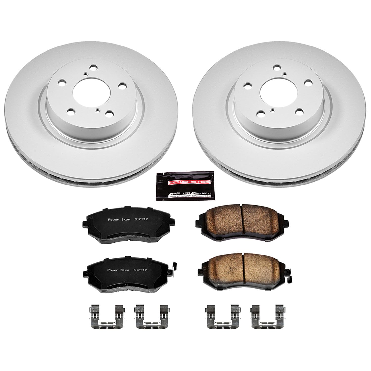 Power Stop CRK1124 Brake Rotor & Coated Ceramic Brake Pads- front For Saab 9-2X 2005-2006, Subaru Impreza 2002-2010, Subaru Legacy 2002-2004 [Model Specific]
