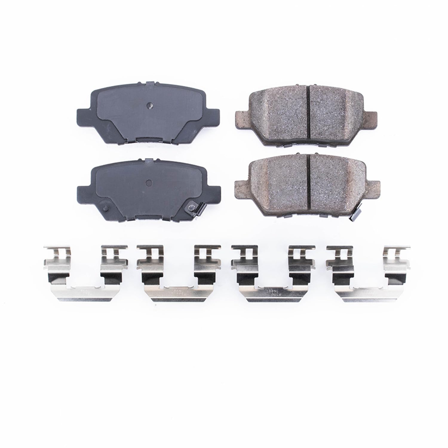 Rear Brake Kit Power Stop For Acura RL 2005-12 - Ceramic Brake Pads With Installation Hardware, 17-1090
