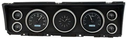 Dakota Digital VHX-67C-IMP-K-W 67 Chevy Impala Analog Dash Gauges Black Alloy White