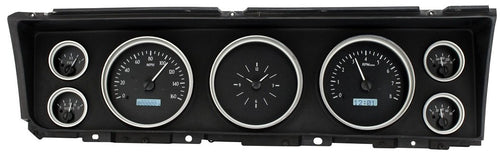Dakota Digital VHX-67C-IMP-K-W 67 Chevy Impala Analog Dash Gauges Black Alloy White