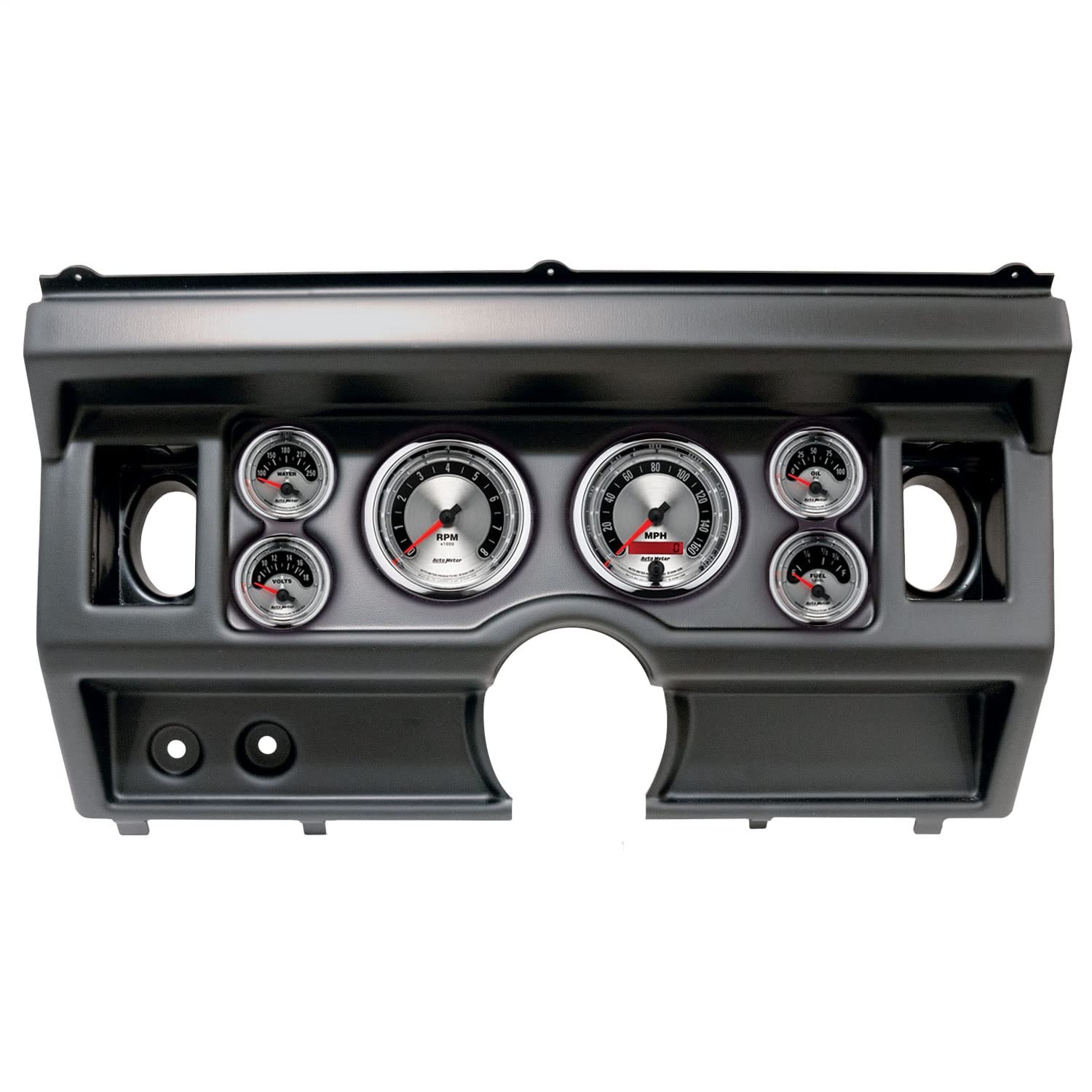 AUTO METER Direct Fit Dash Kit 2919-01, (3 3/8" X2, 2 1/16" X4), Ford Truck Ac 80-86, American Muscle