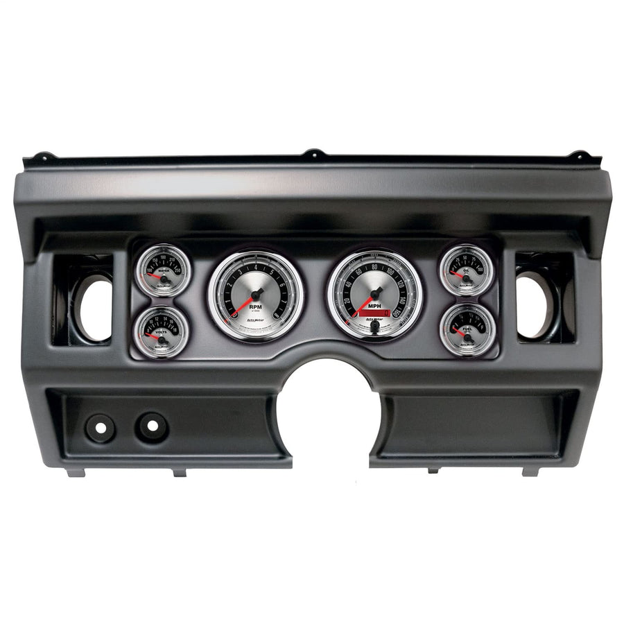AUTO METER Direct Fit Dash Kit 2919-01, (3 3/8" X2, 2 1/16" X4), Ford Truck Ac 80-86, American Muscle