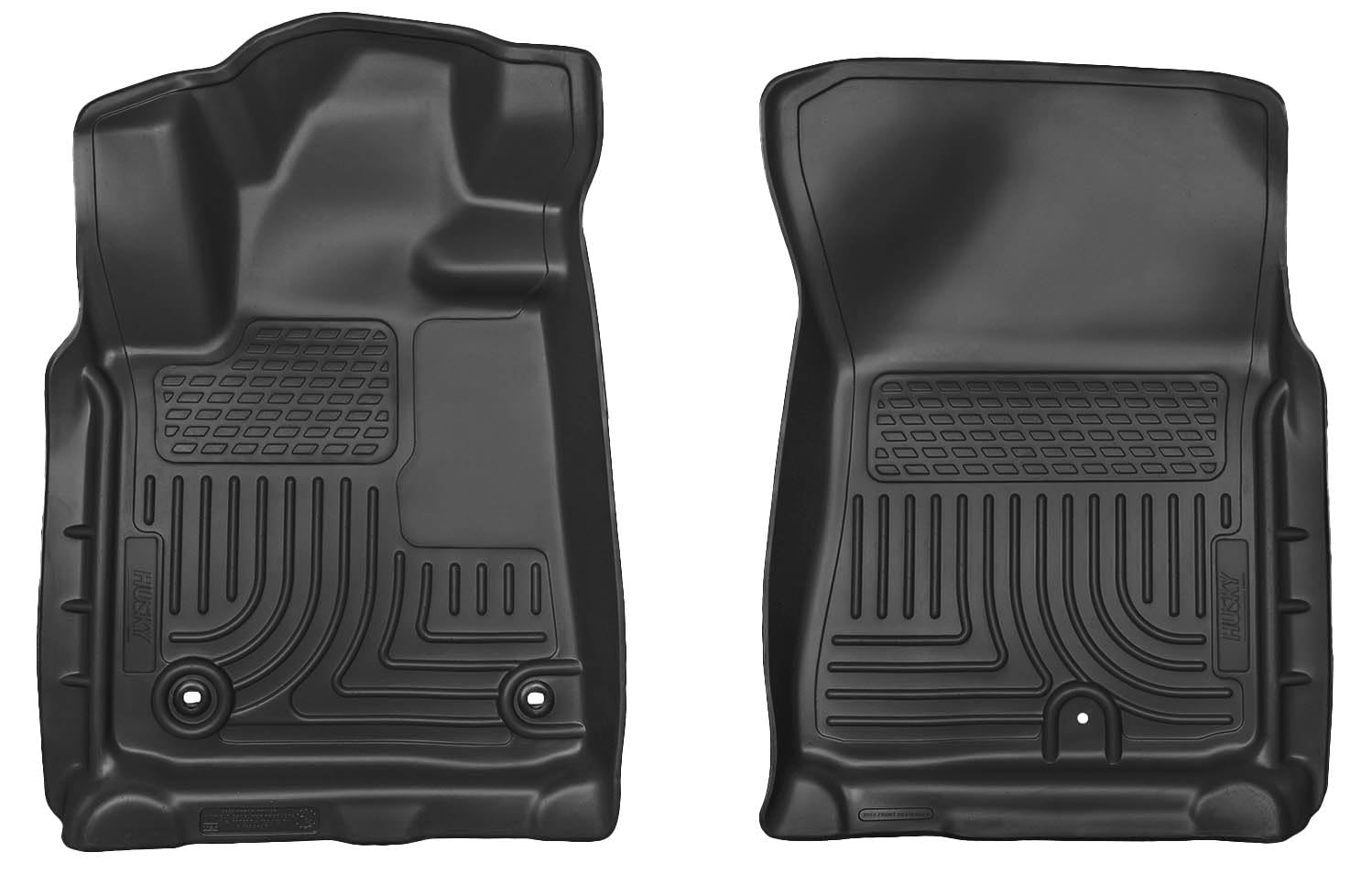 Weatherbeater Husky Liners Floor Mats | Fits 2007-2011 Toyota Tundra | Front Row, 2-pc Black - 18581