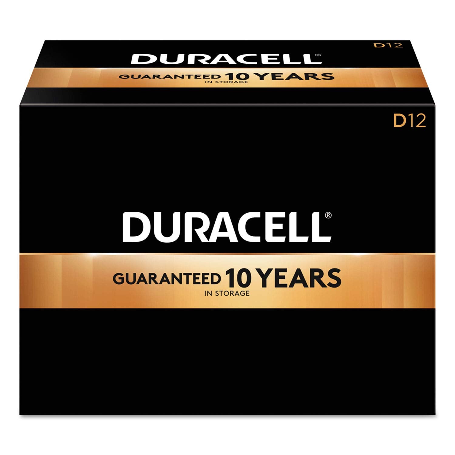 Duracell MN1300 Coppertop Battery, Alkaline, D Size (Pack of 12)