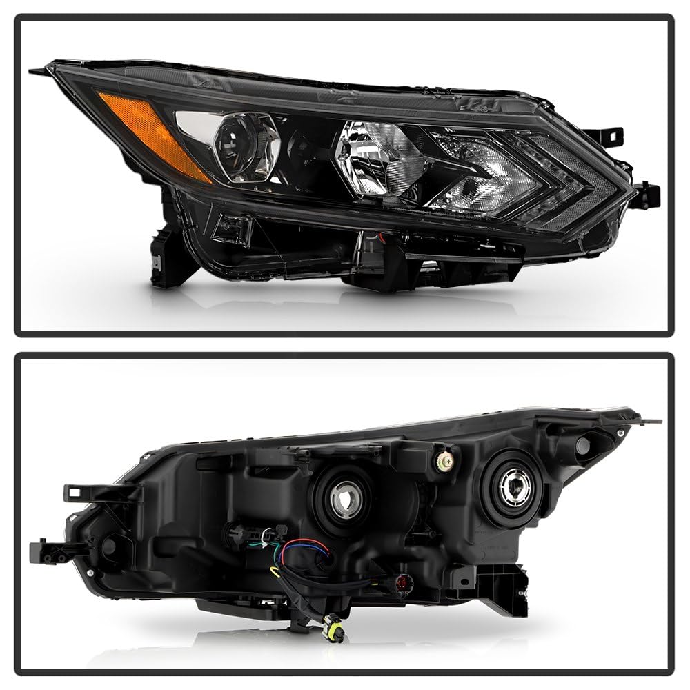 Nissan Rogue Sport 20-22 Spyder (OE) Halogen w/LED DRL Projector Headlight - OE Black Right