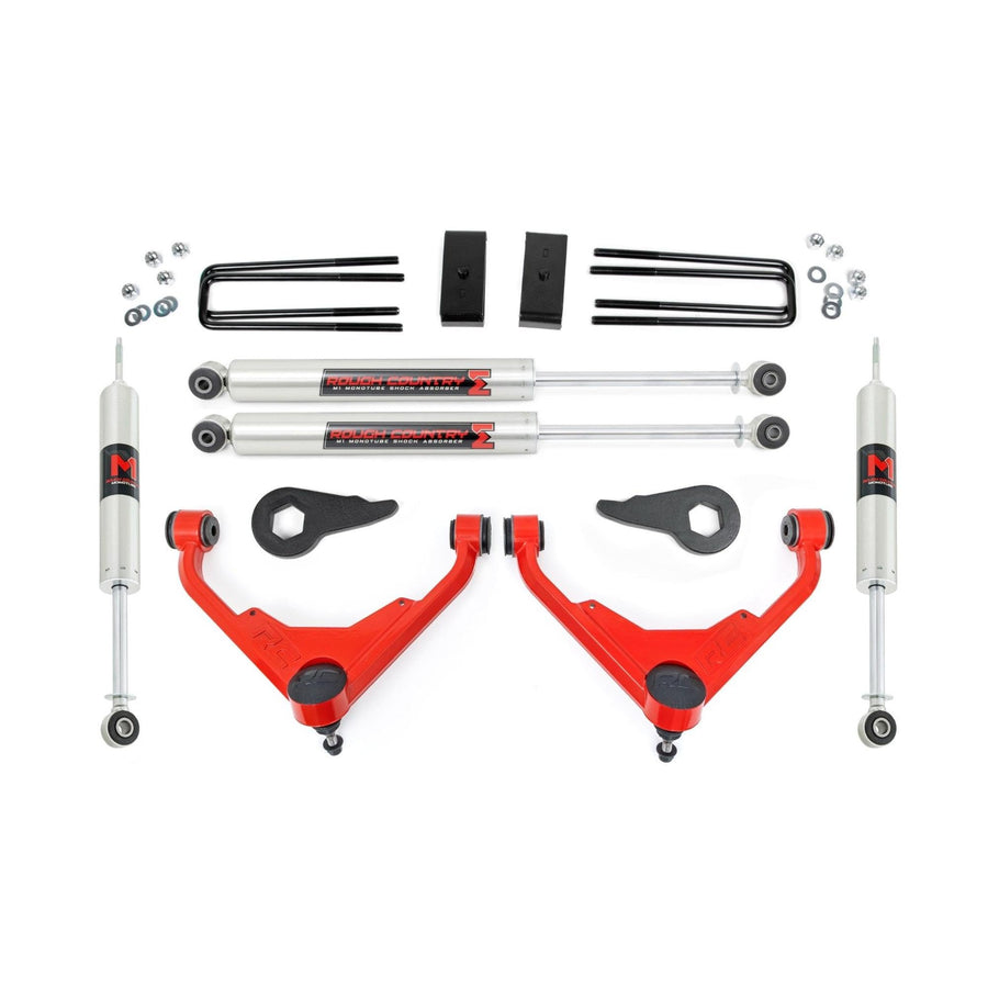 3" Rough Country Lift Kit for 01-10 Chevy/GMC 2500HD | FK/FF Codes - 85941RED