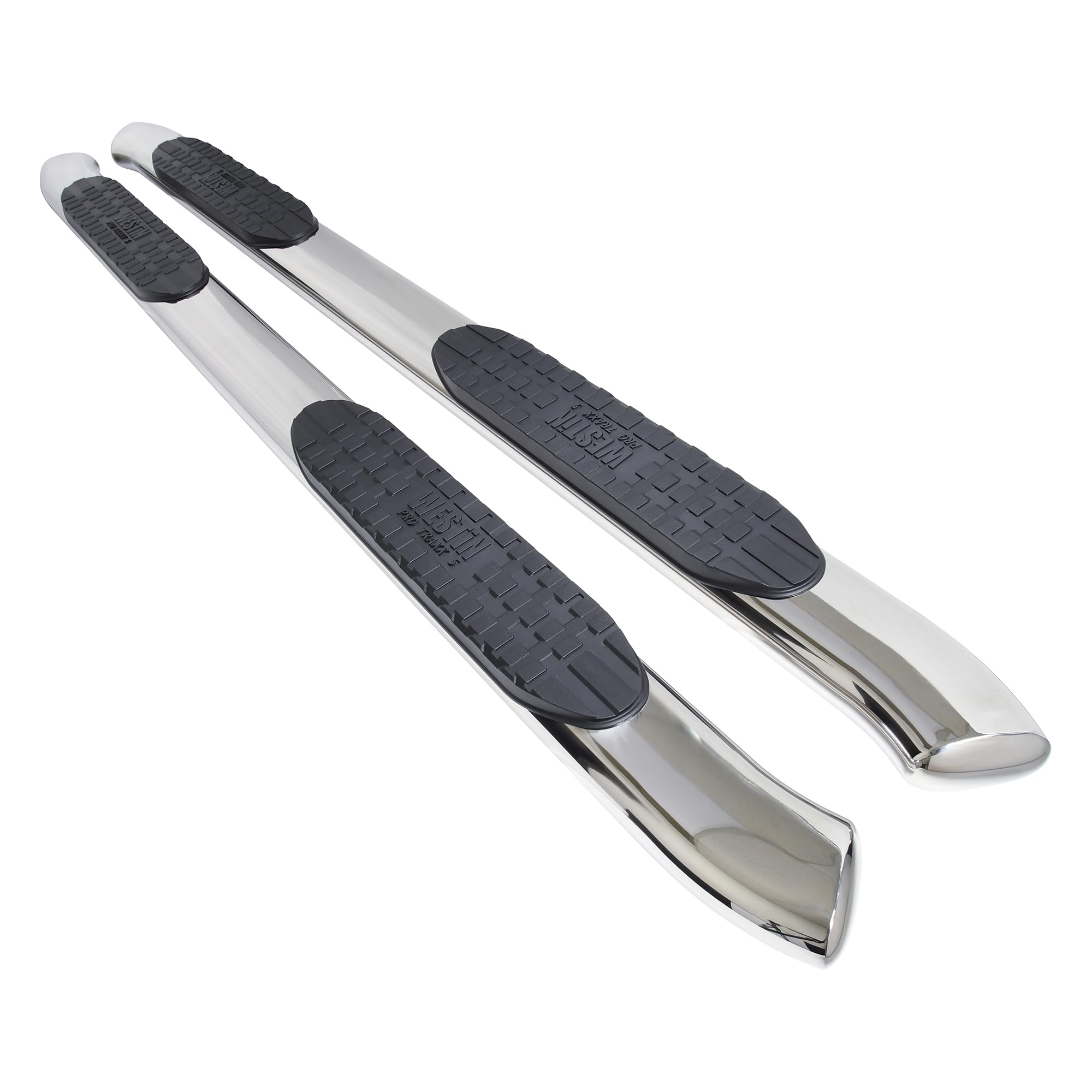 PRO TRAXX 5 Oval Nerf Bars Westin fits 2005-2023 Tacoma Double Cab Polished Pair