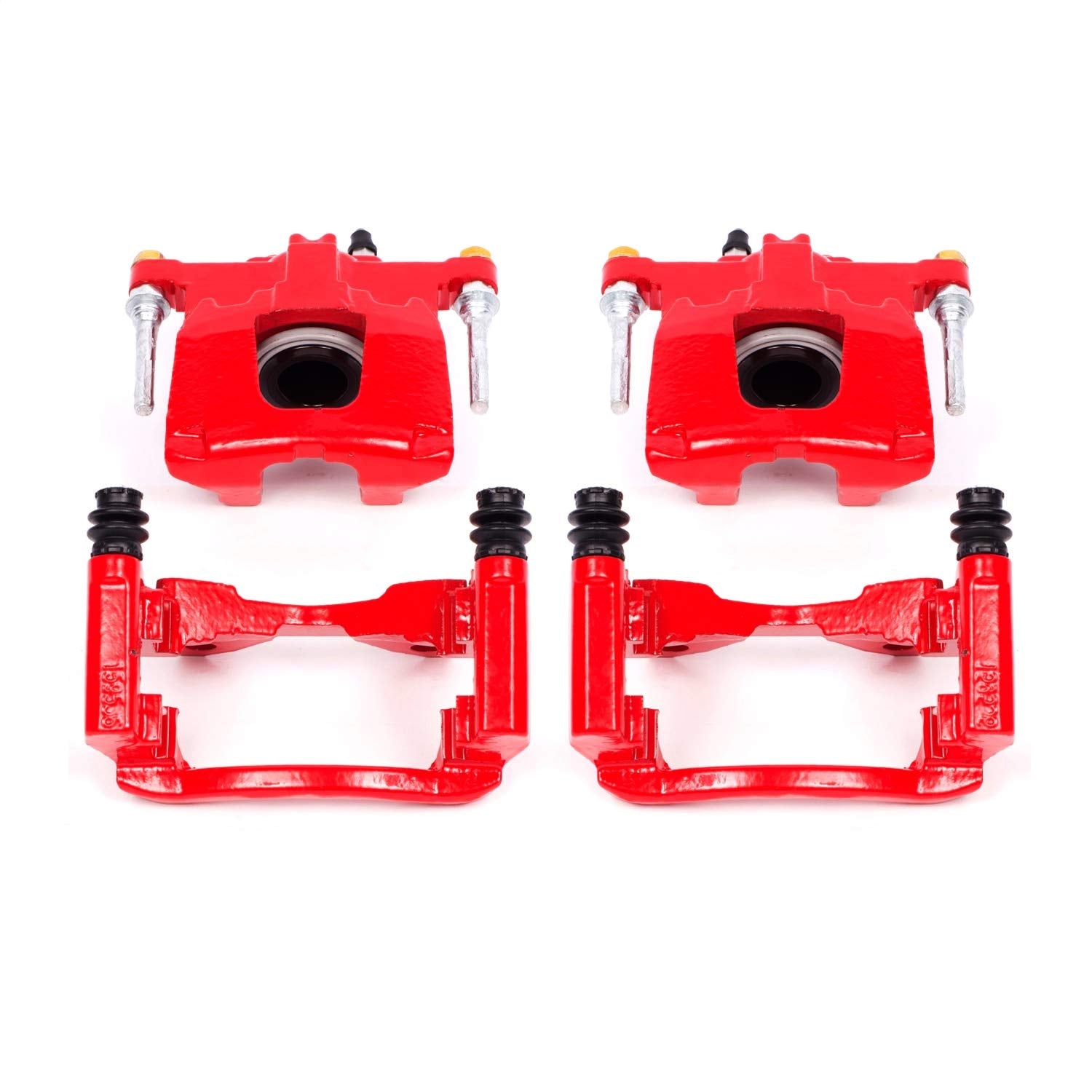 Power Stop S5046 Pair of Rear High-Temp Red Powder Coated Calipers For 2007 - 2011 Dodge Nitro | 2008 - 2012 Jeep Liberty | 2007 - 2017 Jeep Wrangler