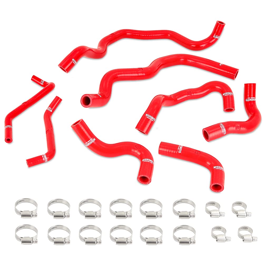 Mishimoto Intercooler Coolant Hose Kit Silicone Compatible With Infiniti Q50/Q60 3.0T 2016+, Red