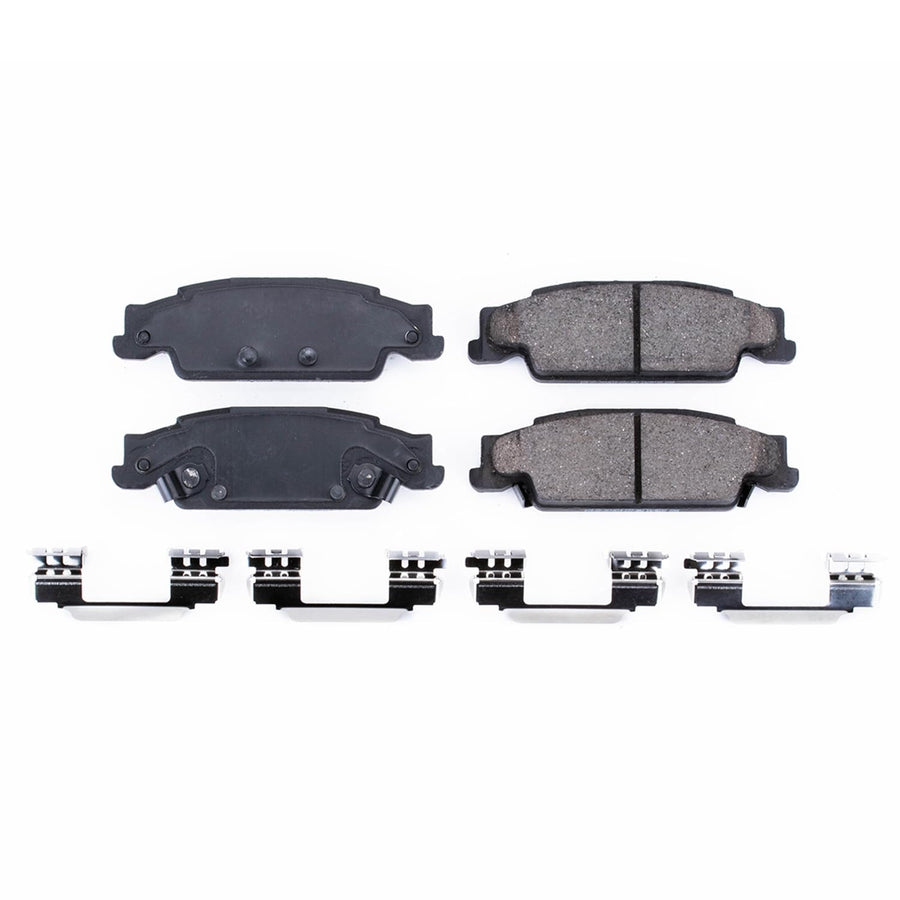 Power Stop Front Brake Kit For Cadillac CTS 2003-07 |Pontiac Grand Prix 2005-08 |STS 2005-11 - Ceramic Brake Pads With Installation Hardware, 17-922