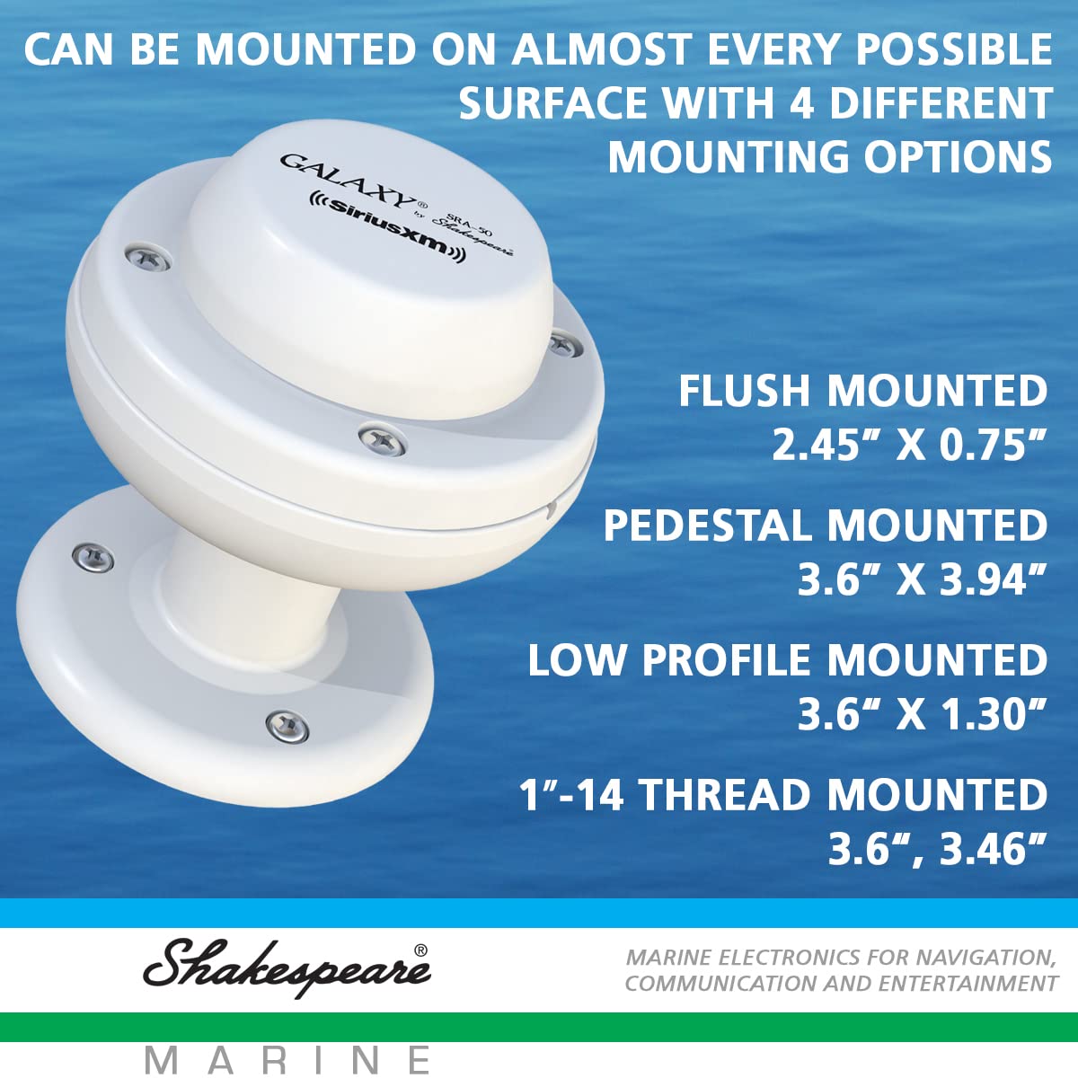 SiriusXM Satellite Antenna, Shakespeare SRA-50 Galaxy White