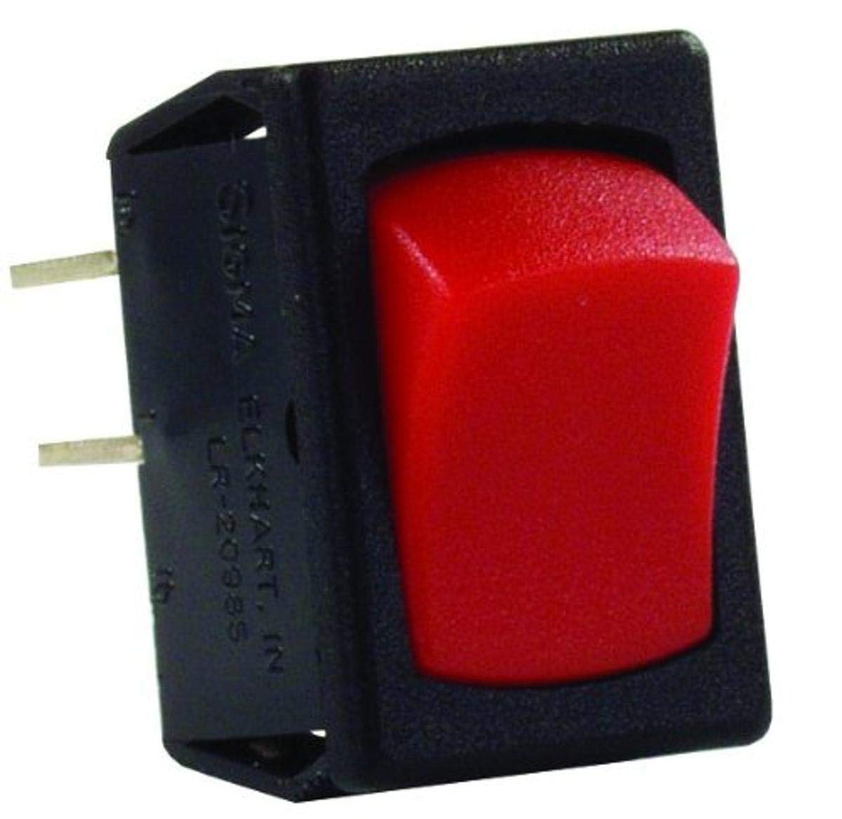 Red/Black JR Products 12795 SPST Mini On/Off Switch