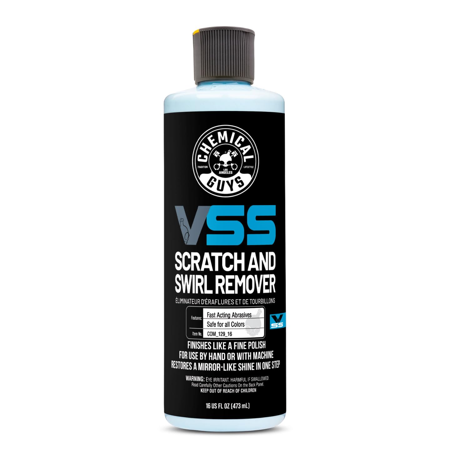 VSS One-Step Chemical Guys Scratch and Swirl Remover - Compound and Polish for Restoring Gloss to Paint, Car Scratch Remover, Works on Cars, Trucks, SUVs, Motorcycles, RVs & More - 16 oz