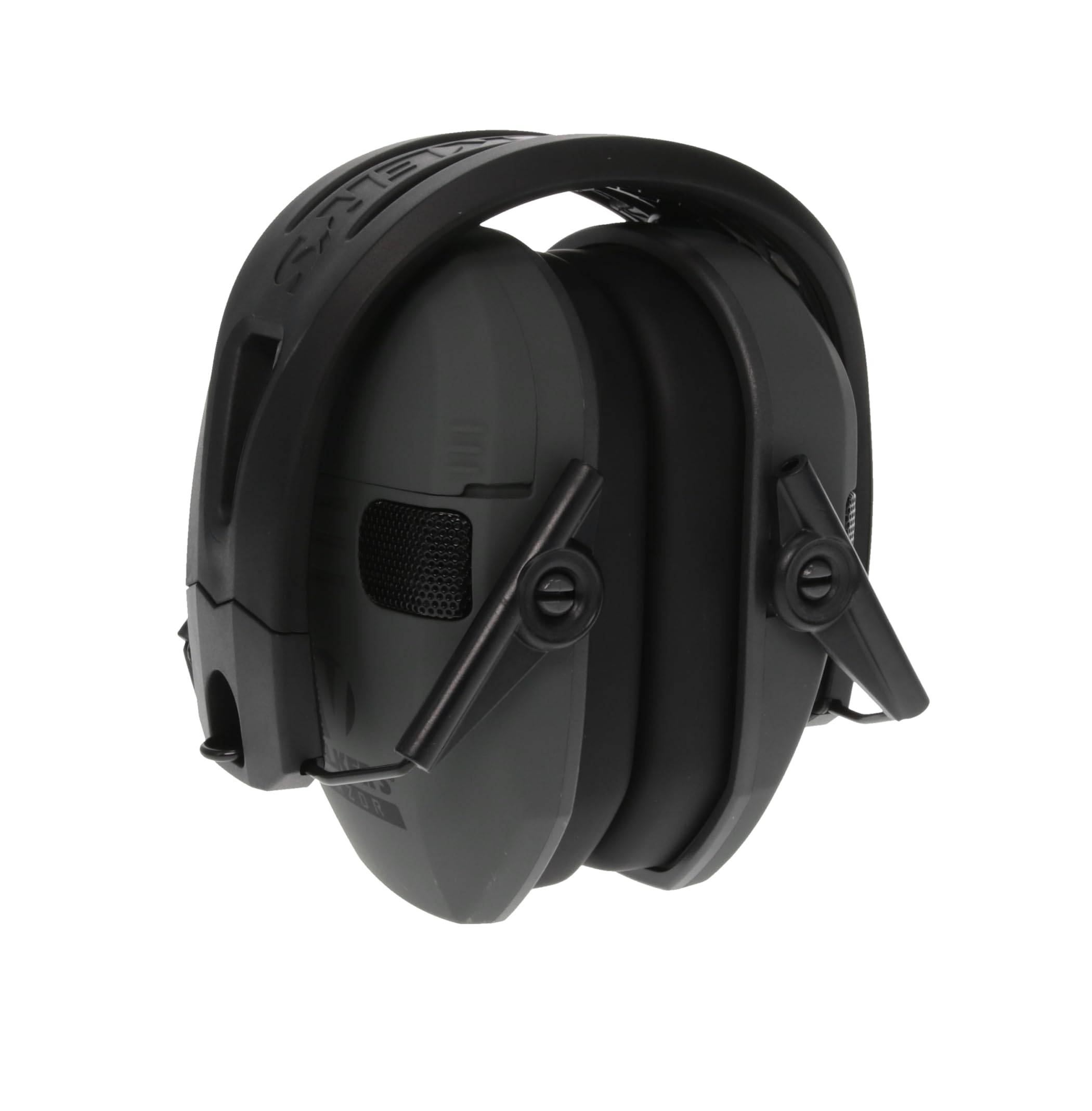 Razor Walker's Tacti-Grip Earmuffs- Battleship Grey, High Performance Silicone Composite Slip Free Headband- Natural Sound Clarity Full Dynamic Range 23NRR