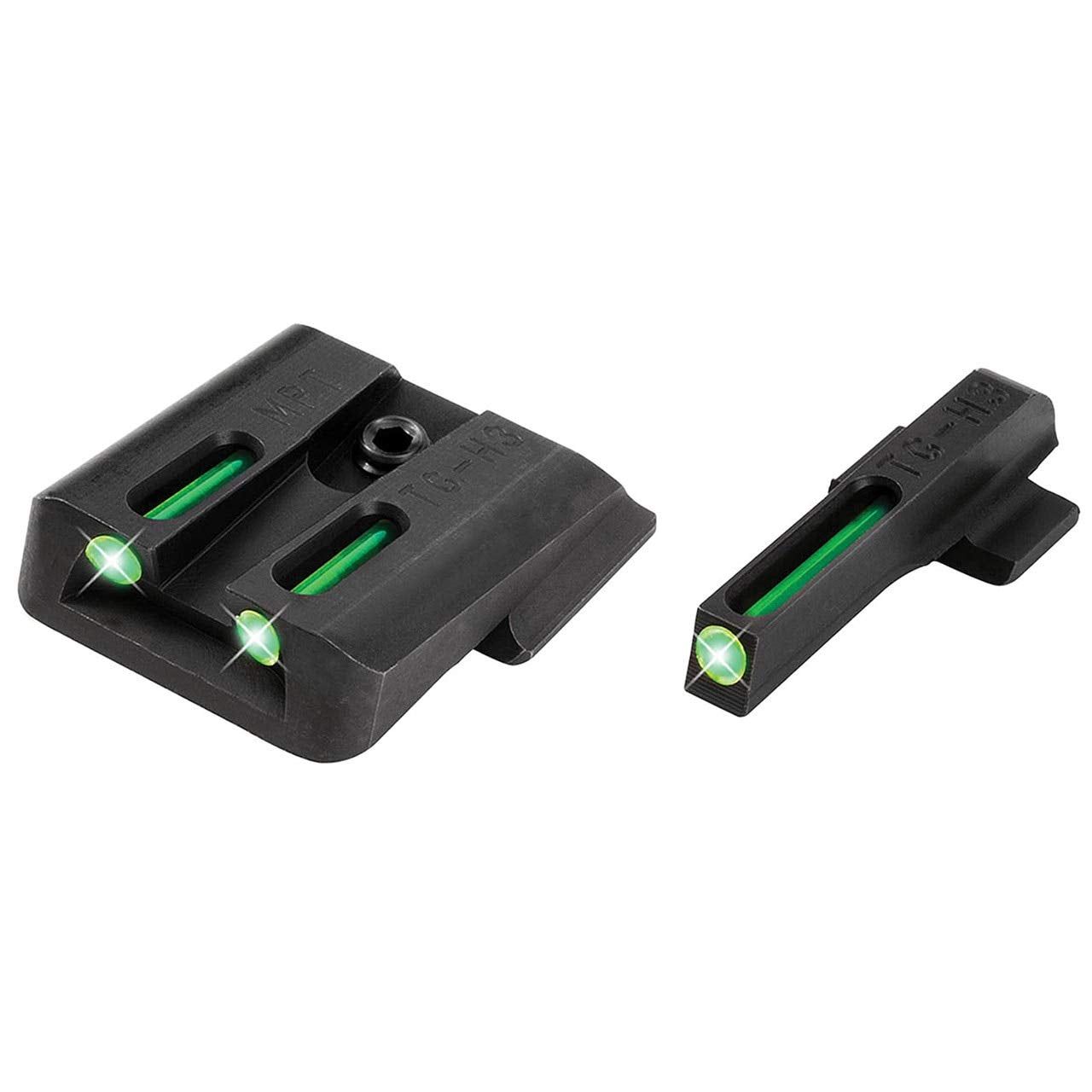 TFO Day/Night Tritium/Fiber-Optic Handgun Sights, Grn/Grn, S&W M&P (incl SHIELD & .22, ex .22 Comp),SD9,SD40 (ex VE )